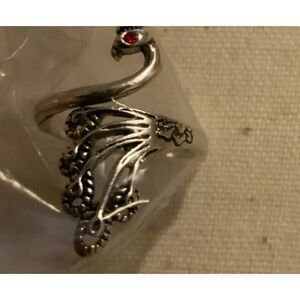 Silver colored adjustable ring